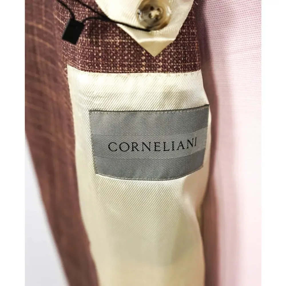 $2,195 CORNELIANI - Brick Red *PURE SILK* Blazer - 44R